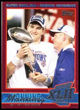 2008 Topps New York Giants Super Bowl XLII 1 Eli Manning